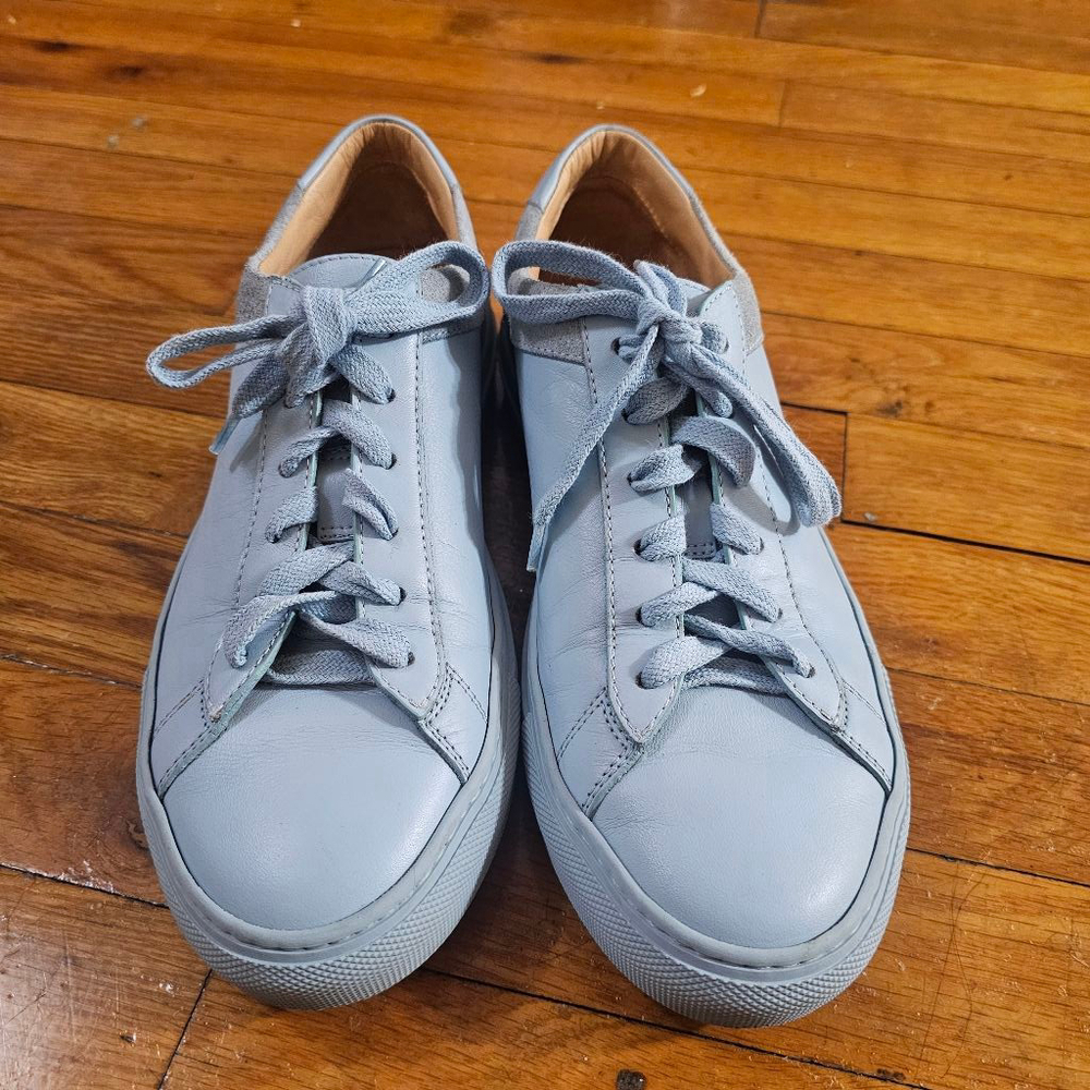 Koio Capri Leather Sneakers Blue Size 8 View 2